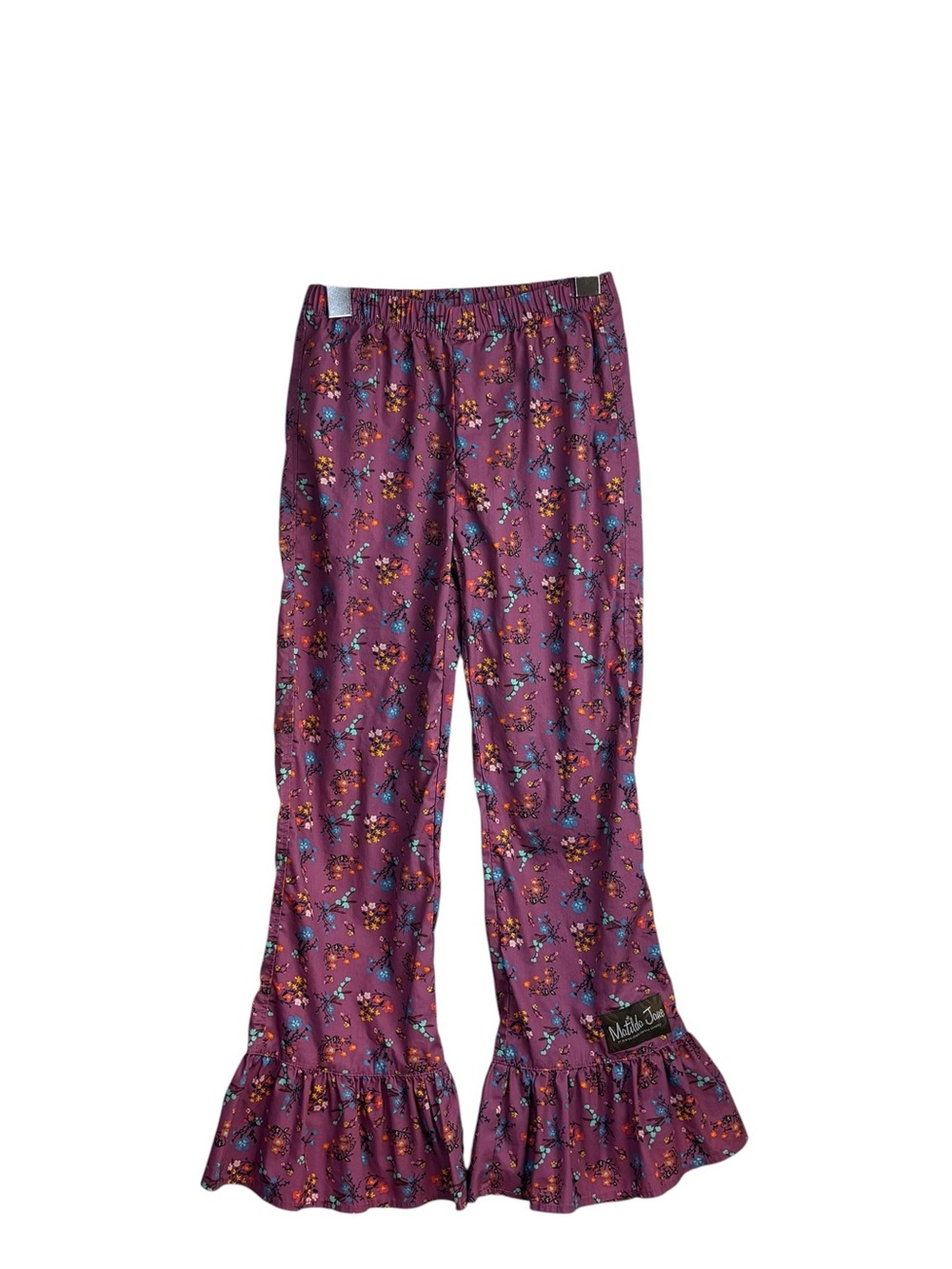 Matilda Jane Girls size 8 Elegant Austen Cotton Blend Ruffles Pull On Pants